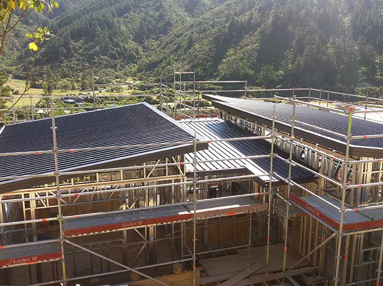 New iron roof and cladding on a rural building