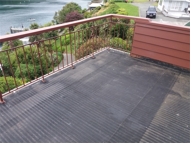 Weathered deck before membrane installation