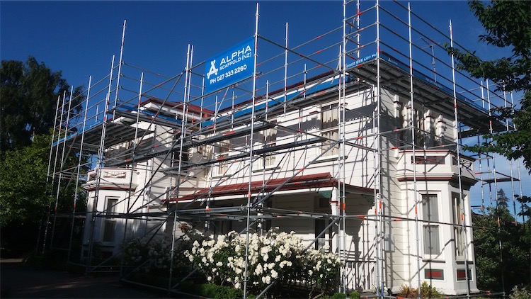 Scaffolding erected for safe roof access