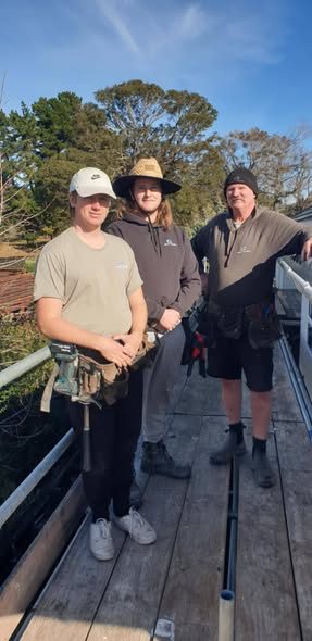 The Quality Roofing crew on site in Christchurch