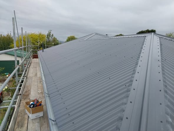 Completed long-run steel roof in Burwood, Christchurch