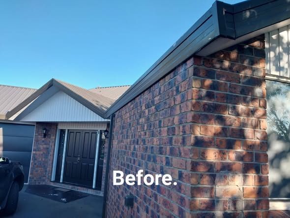 Brick home with failing internal gutter before RIGS conversion
