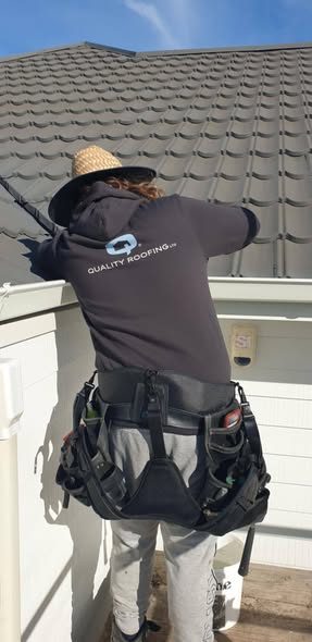 Quality Roofing tradesman installing RIGS fascia in Avondale
